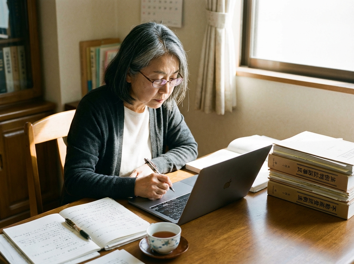 ogai_image_2 | 弁護士・税理士・司法書士等の士業ホームページ制作 士業の専門家が自身の経験(Experience)をコンテンツ化しているイメージ。AI対策としてのE-E-A-T強化を象徴する。